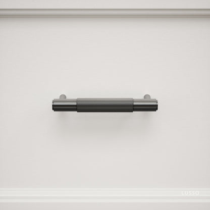 Luxe Knurled Matte Black Pull Bar 150mm