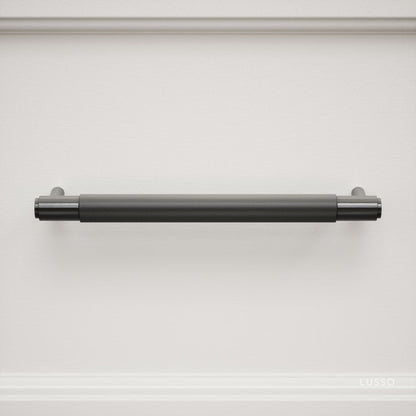 Luxe Knurled Matte Black Pull Bar 250mm