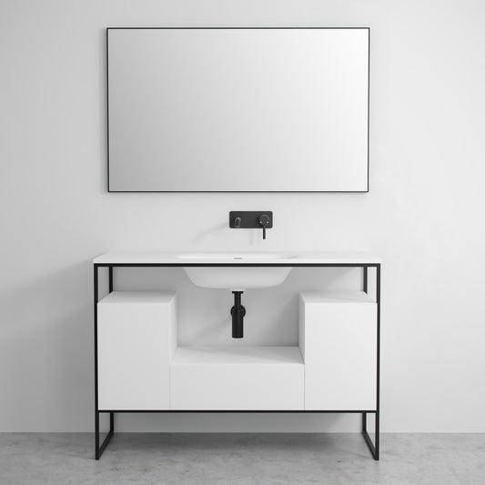 Luxe Matte Black Mirror 1200mm