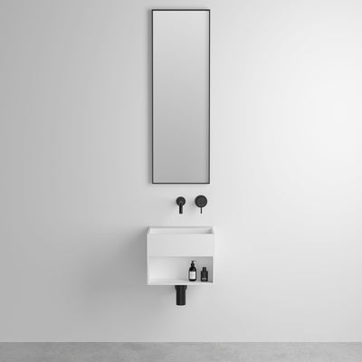 Luxe Matte Black Mirror 300mm