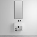 Luxe Matte Black Mirror 400mm