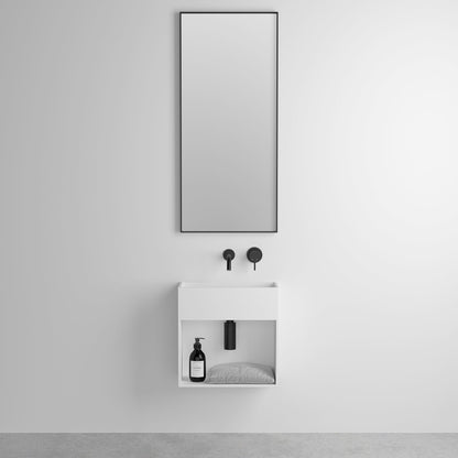 Luxe Matte Black Mirror 400mm