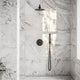 Luxe Matte Black Thermostatic Shower with Handheld Shower