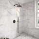 Luxe Matte Black Thermostatic Shower with Handheld Shower