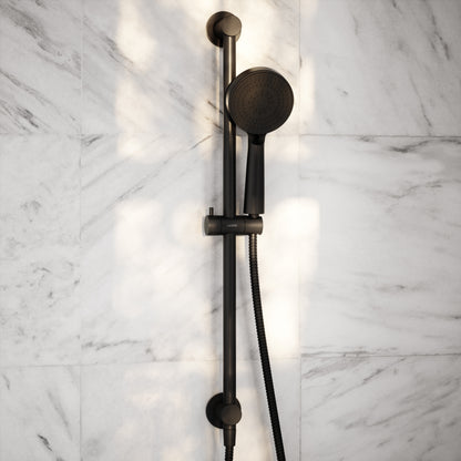 Luxe Matte Black Thermostatic Shower with Handheld Shower