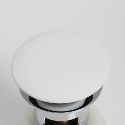 Luxe Matte White Slotted Click Clack Basin Waste