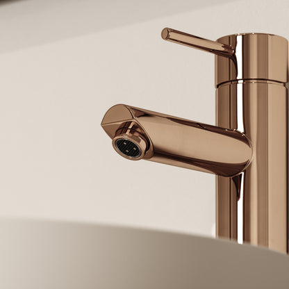 Luxe Monobloc Rose Gold Basin Tall Mixer Tap