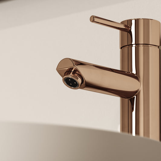 Luxe Monobloc Rose Gold Basin Tall Mixer Tap