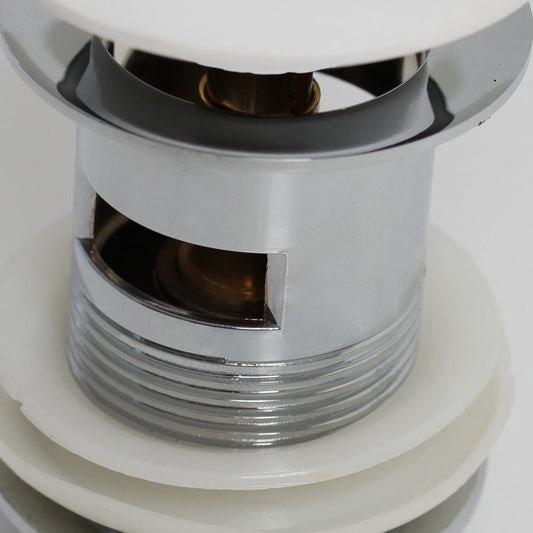 Luxe Polished White Slotted Click Clack Basin Waste