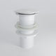 Luxe Polished White Unslotted Click Clack Basin Waste