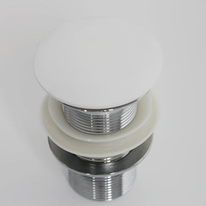 Luxe Polished White Unslotted Click Clack Basin Waste
