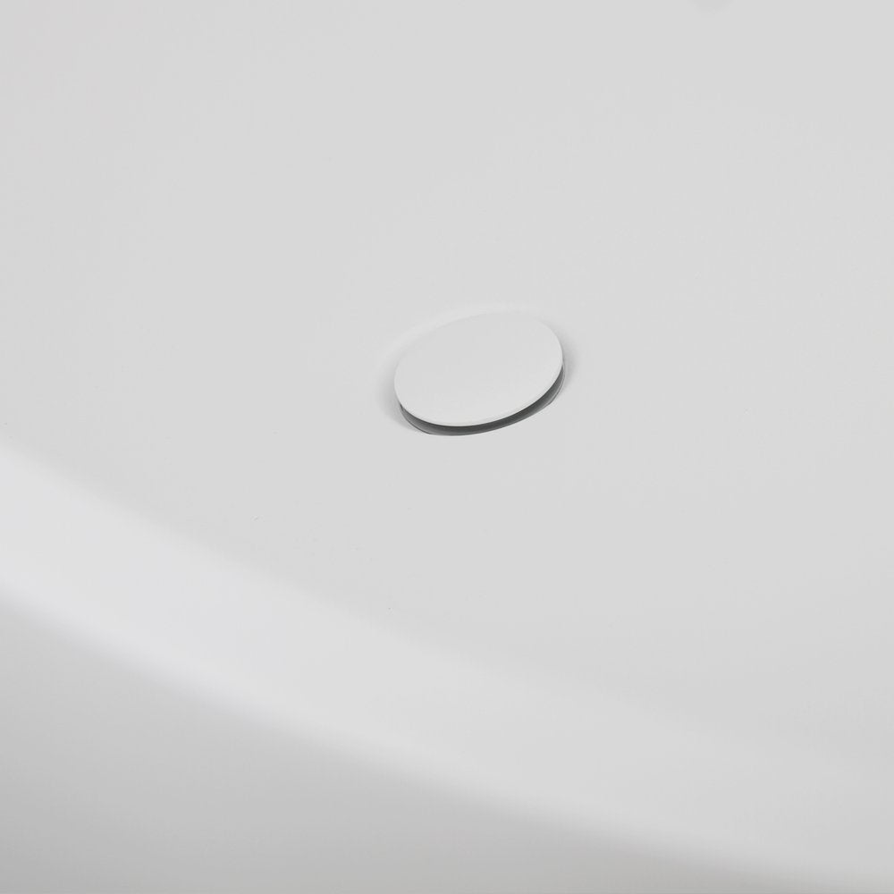 Luxe Polished White Unslotted Click Clack Basin Waste