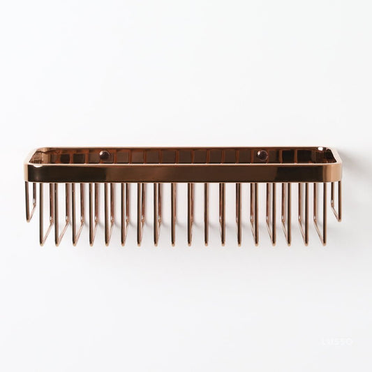 Luxe Rose Gold Large Shower Storage Basket