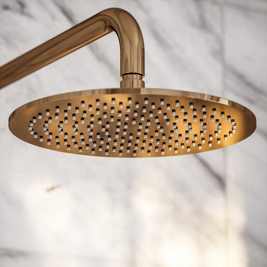 Luxe Rose Gold Thermostatic Shower with Handheld Shower