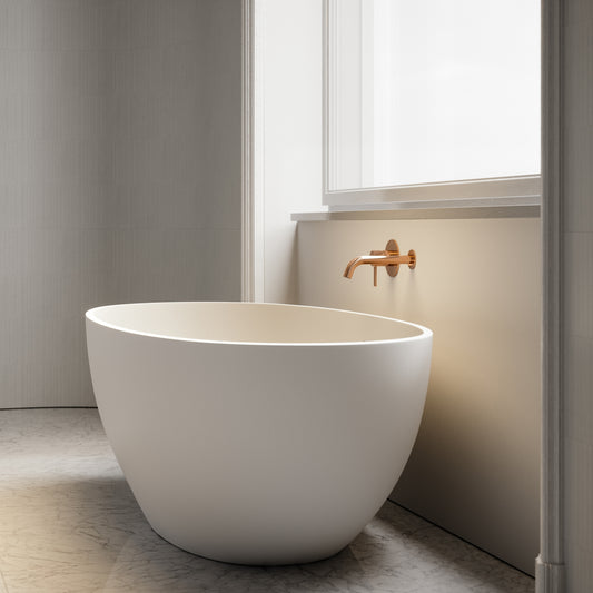 Luxe Rose Gold Wall Mounted Bath Mixer Tap