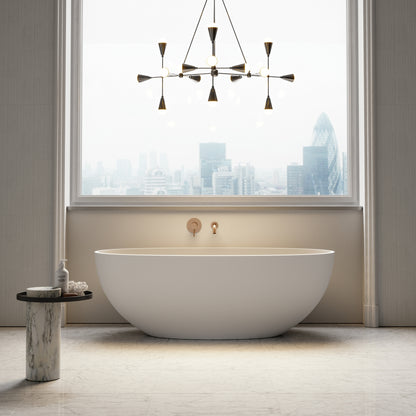 Luxe Rose Gold Wall Mounted Bath Mixer Tap