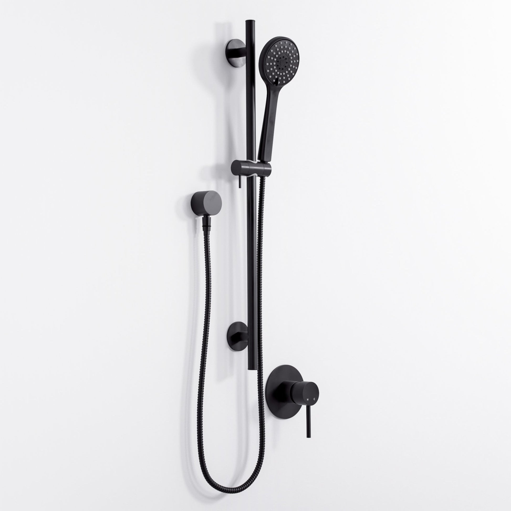 Luxe Shower & Riser Kit Matte Black