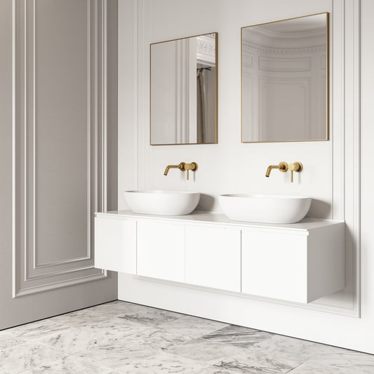 Luxor Matte White Vanity Unit 1600mm