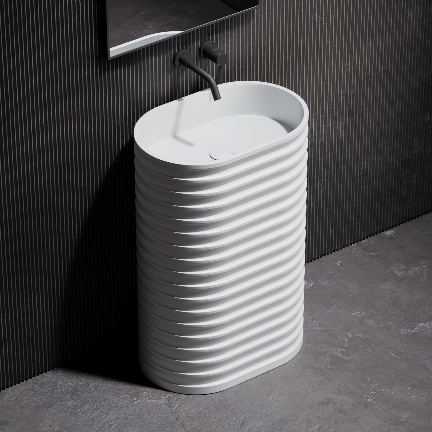 Maddox Freestanding Stone Basin 580mm