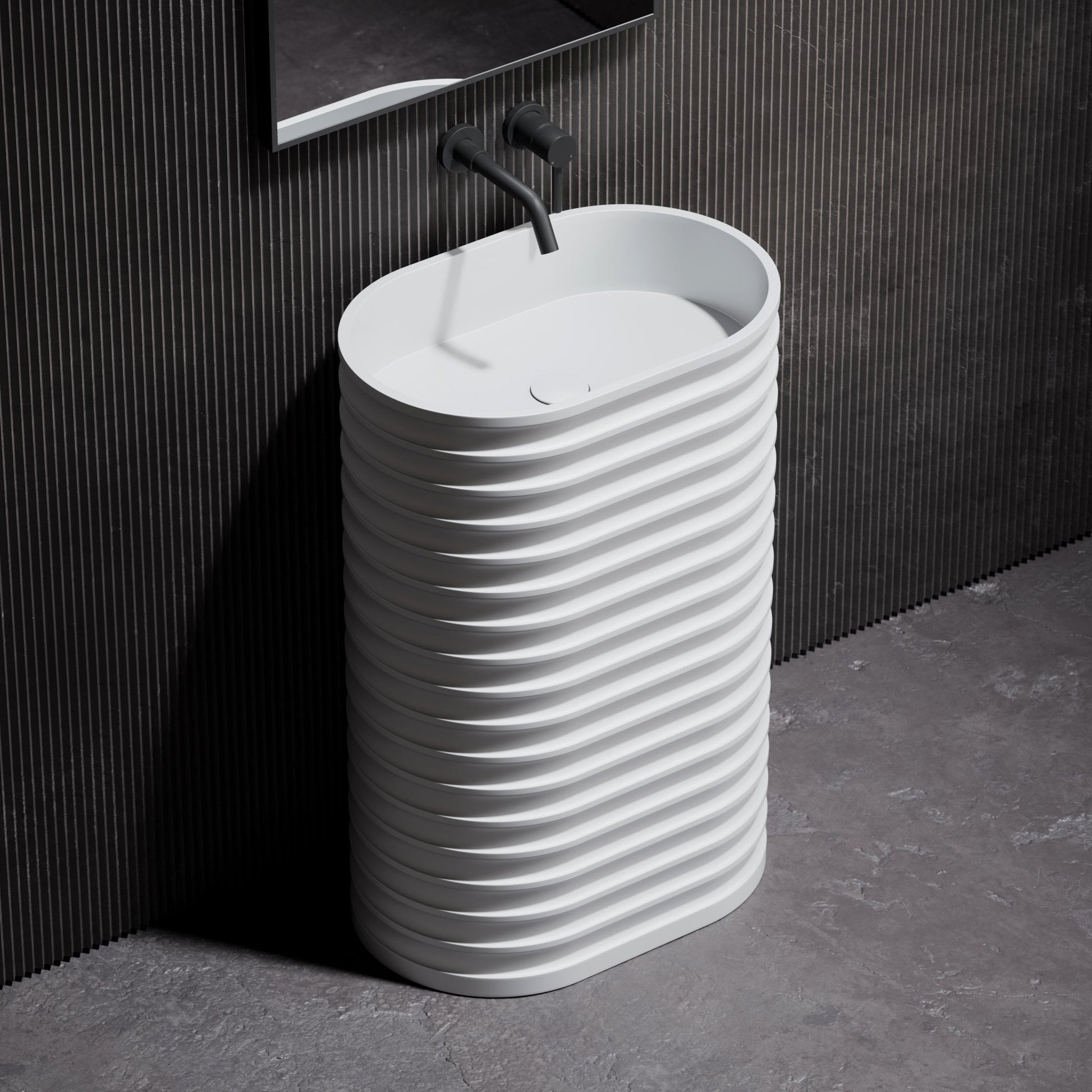 Maddox Freestanding Stone Basin 580mm