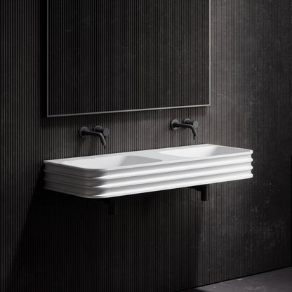 Maddox Wall Mounted Double Stone Basin 1200mm