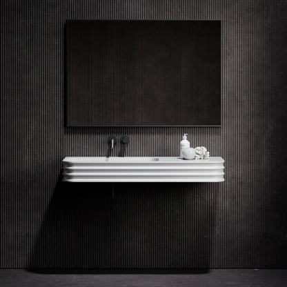 Maddox Wall Mounted Large Stone Basin 1200mm