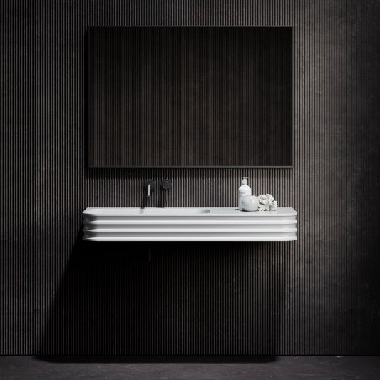 Maddox Wall Mounted Large Stone Basin 1200mm