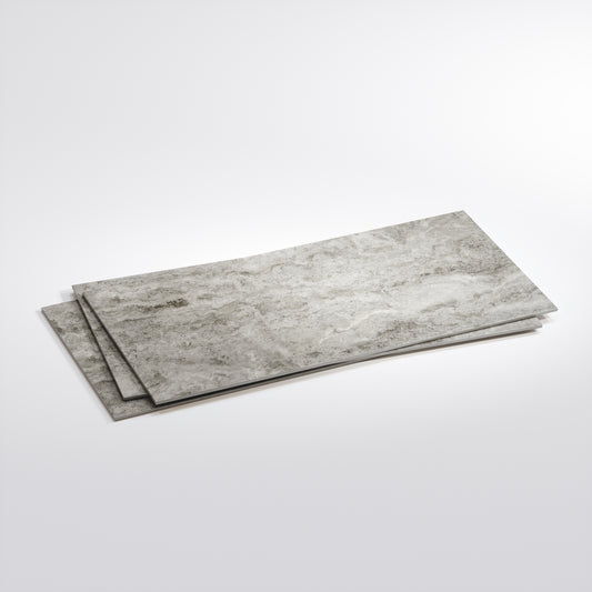 Manzoni Edge Grey Travertine Porcelain Wall or Floor Tile 1200 x 600mm