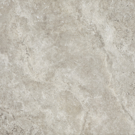 Manzoni Edge Grey Travertine Porcelain Wall or Floor Tile 600 x 600mm