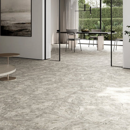 Manzoni Light Taupe Travertine Porcelain Wall or Floor Tile 600 x 600mm