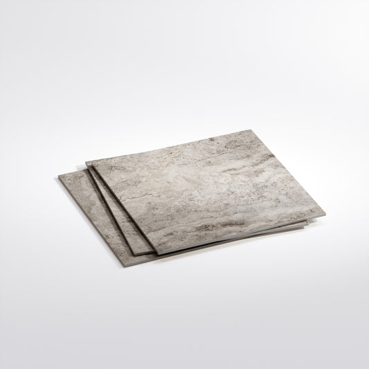 Manzoni Light Taupe Travertine Porcelain Wall or Floor Tile 600 x 600mm