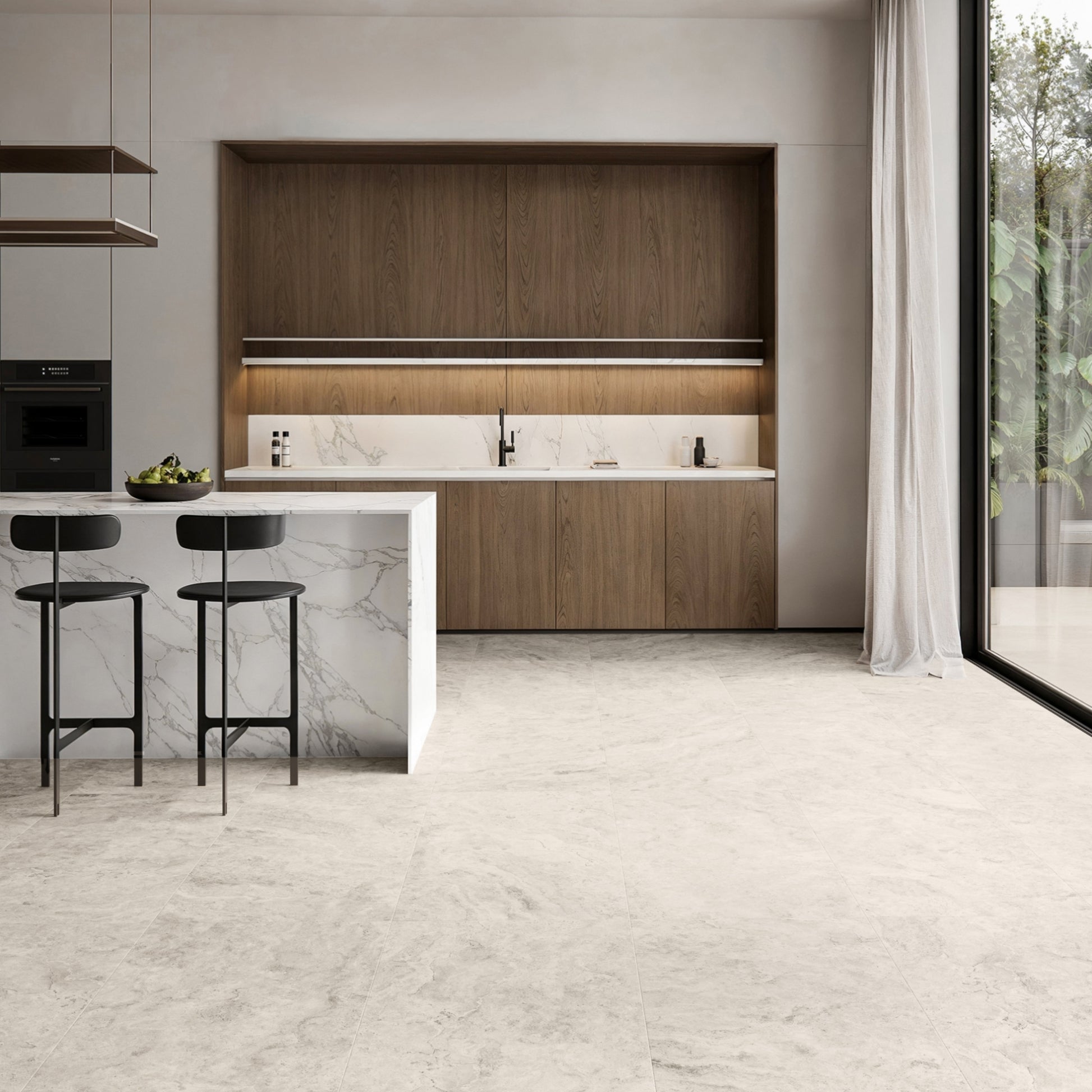 Manzoni Stone Beige Travertine Porcelain Wall or Floor Tile 1200 x 600mm