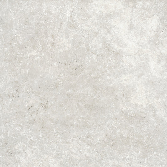 Manzoni White Travertine Porcelain Wall or Floor Tile 600 x 600mm