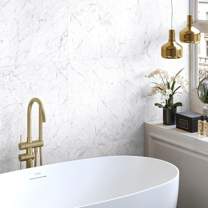 Massa Bianco Carrara Marble Porcelain Wall or Floor Tile 1200 x 600mm