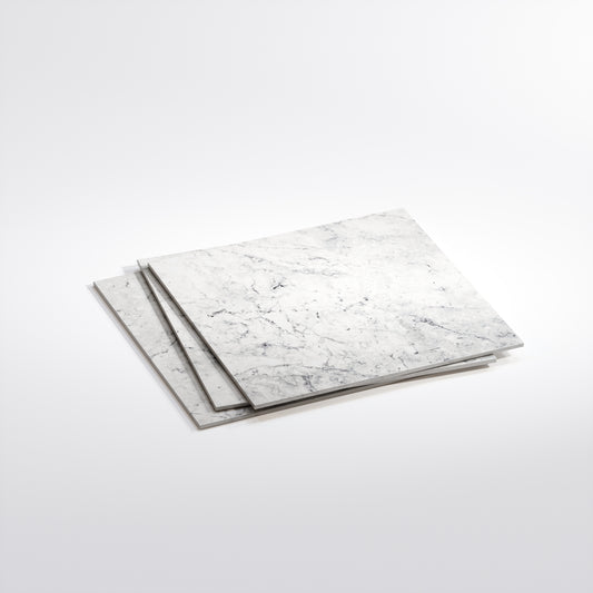 Massa Bianco Carrara Marble Porcelain Wall or Floor Tile 600 x 600mm
