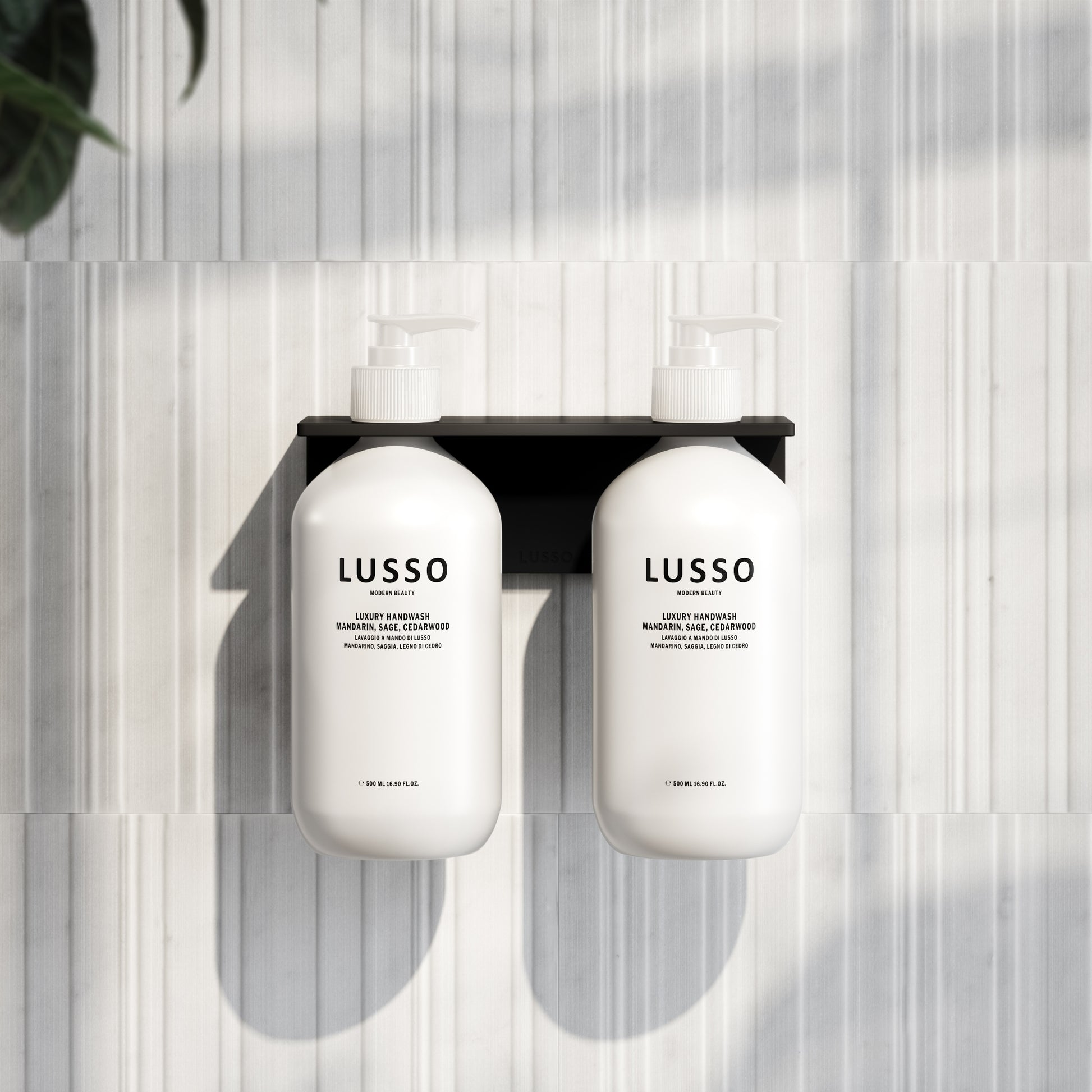 Matte Black Double Soap Dispenser Wall Bracket