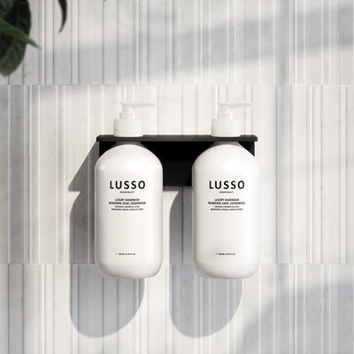 Matte Black Double Soap Dispenser Wall Bracket