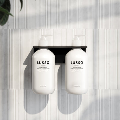 Matte Black Double Soap Dispenser Wall Bracket