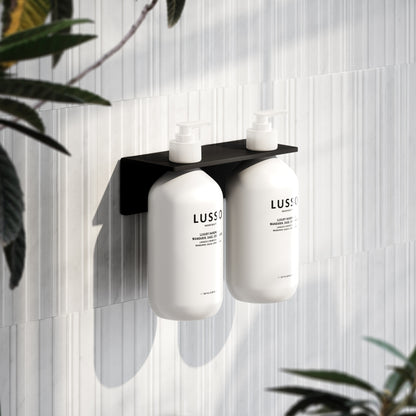 Matte Black Double Soap Dispenser Wall Bracket
