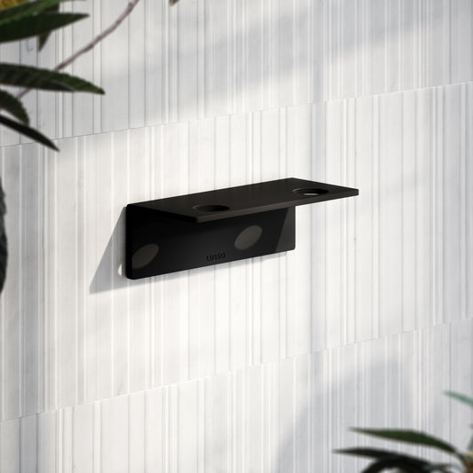Matte Black Double Soap Dispenser Wall Bracket