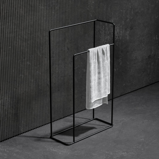 Matte Black Freestanding Towel Rail