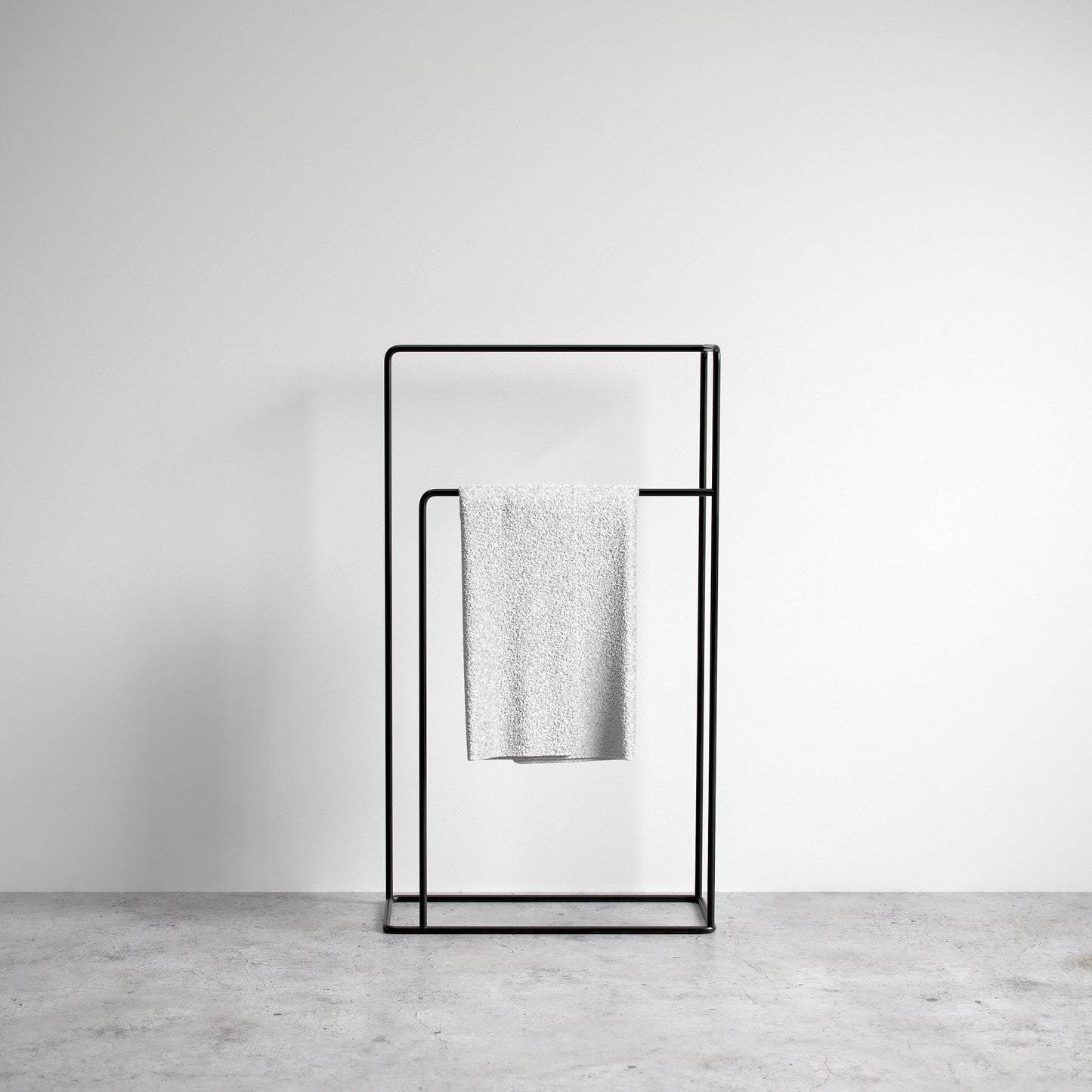 Matte Black Freestanding Towel Rail