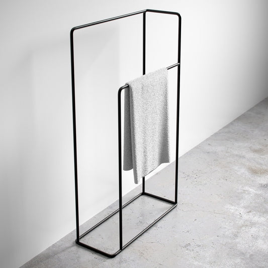 Matte Black Freestanding Towel Rail