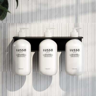 Matte Black Triple Soap Dispenser Wall Bracket