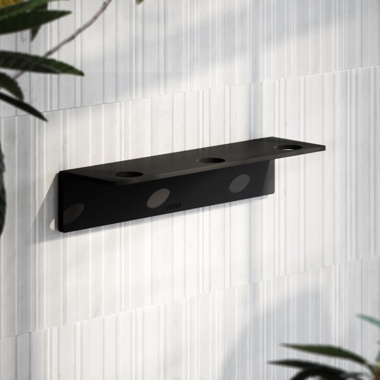 Matte Black Triple Soap Dispenser Wall Bracket