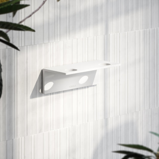 Matte White Double Soap Dispenser Wall Bracket