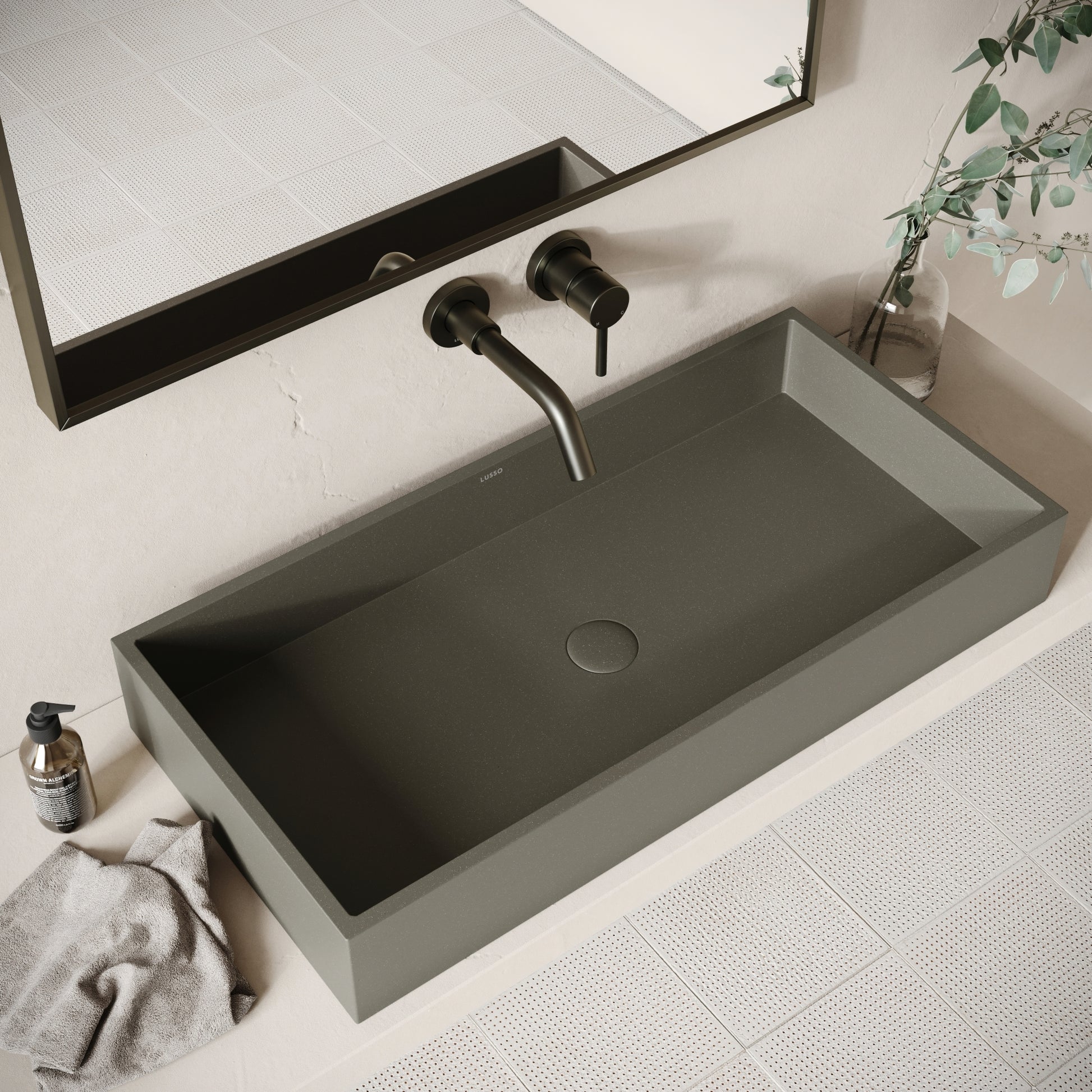 Mattoni Oyster Concrete Countertop Basin 800mm
