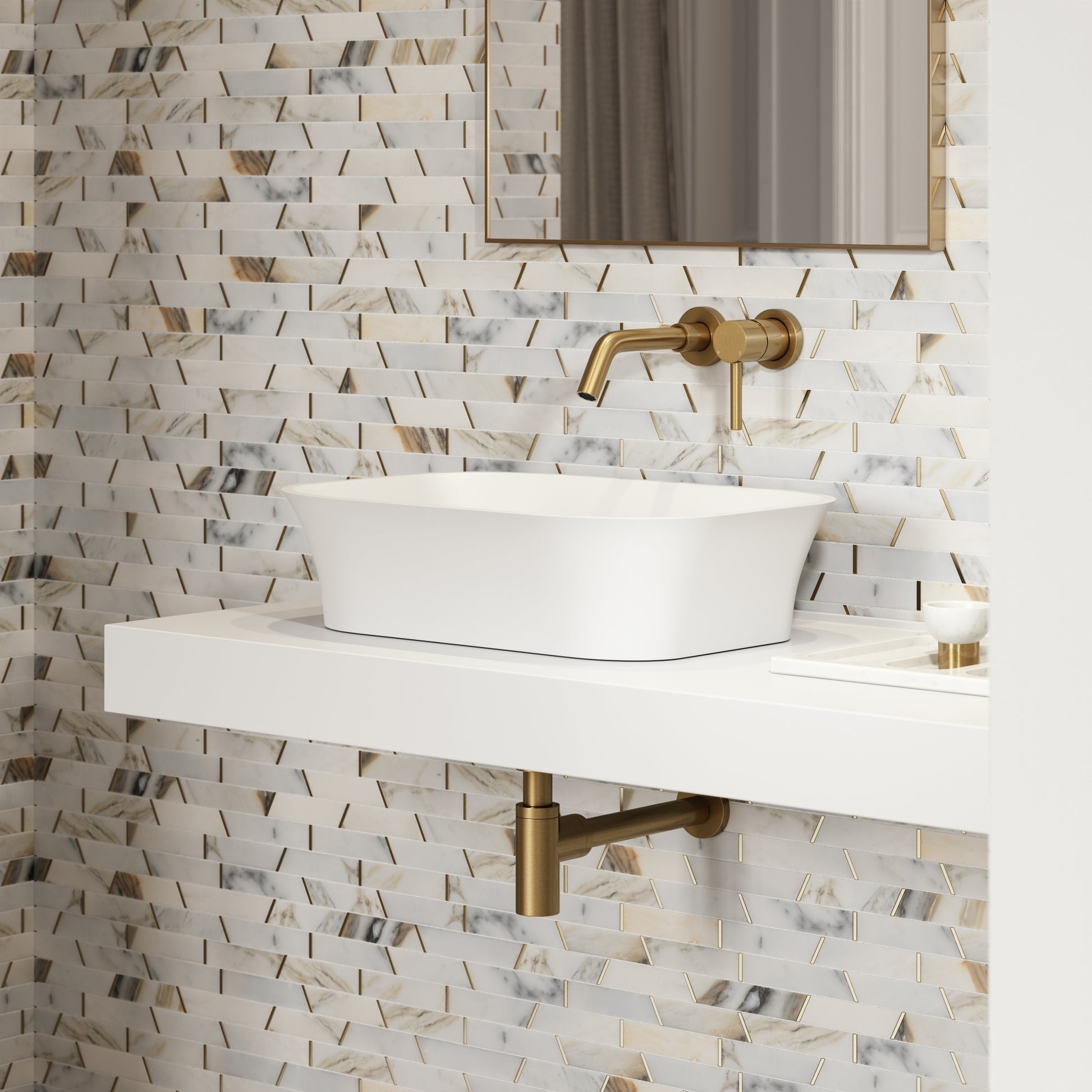 Maya Countertop Stone Basin 550mm