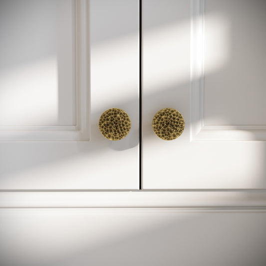 Mayfair Aged Bronze Hammered Cabinet Knob