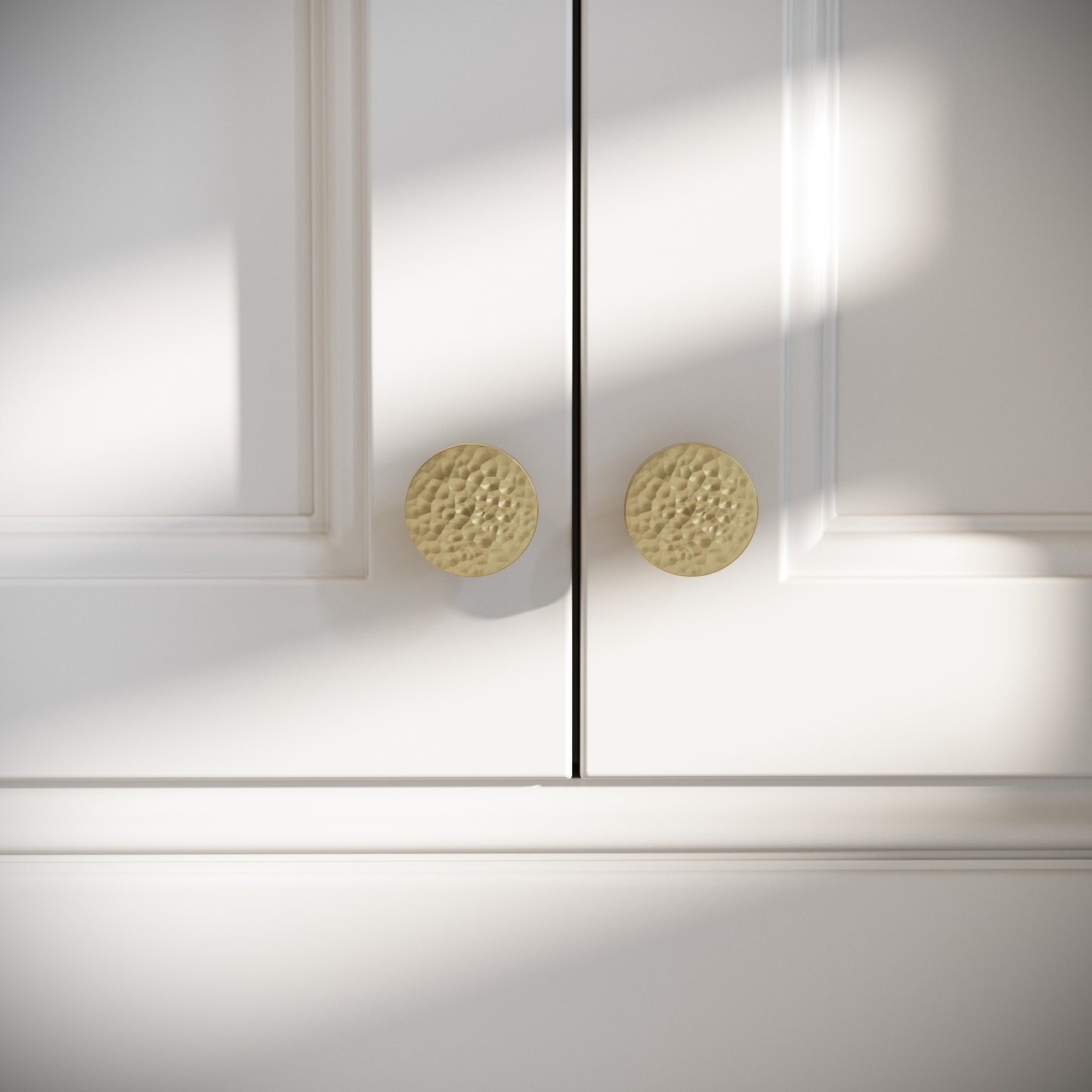 Mayfair Brushed Gold Hammered Cabinet Knobs